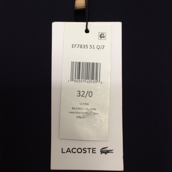 LACOSTE Stretch Polo Dress Golf Tennis Navy Blue  Size 0/32 - Picture 10 of 10